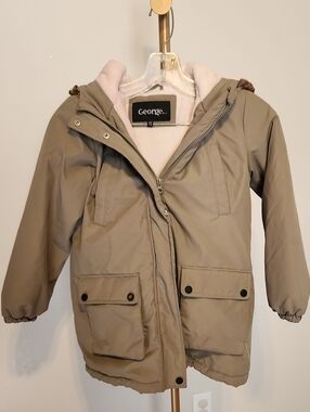 George Kids' Tan Hooded Winter Parka Jacket